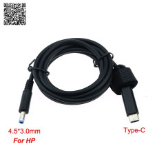 Кабель питания ноутбука от повербанка разъемы Type-C/DC: 4.5x3.0 для HP